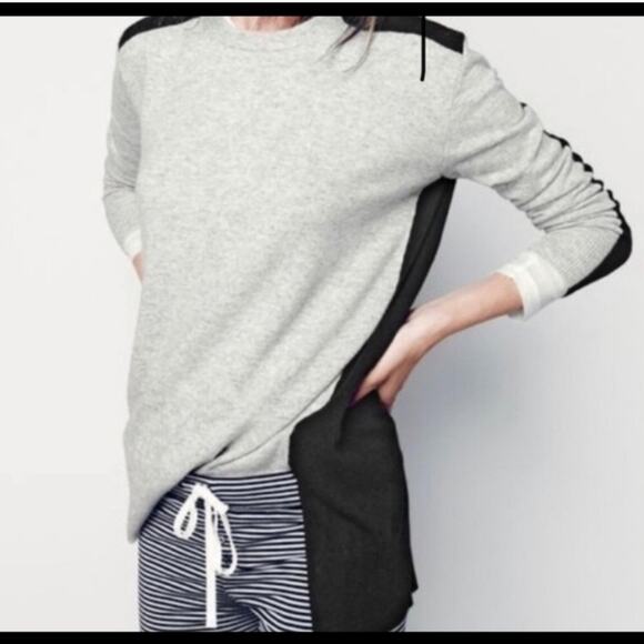 J. Crew Color Block Hi Low Sweater Tunic Wool Small - Picture 2 of 6